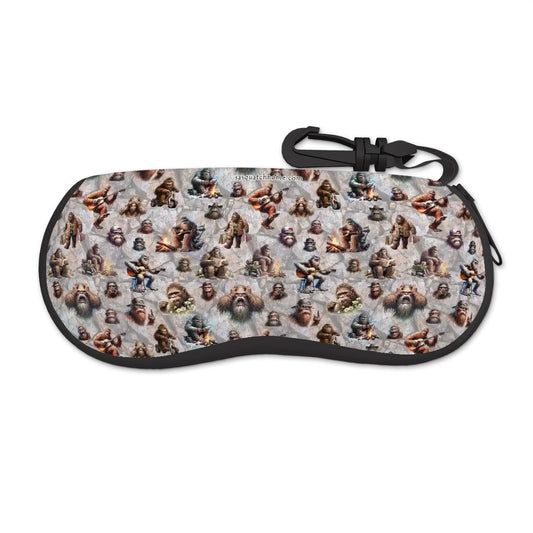 Sasquatch Bigfoot Themed Zipper Glasses Case with Hook