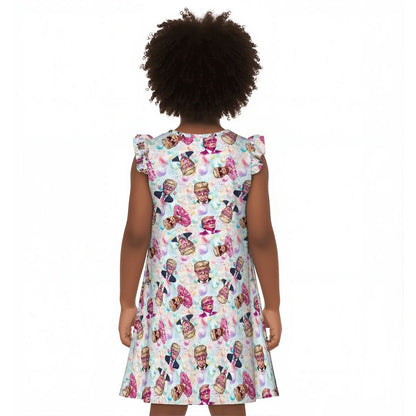 20 Donald Trump Designs, Girl's Flutter Sleeve Nightgown