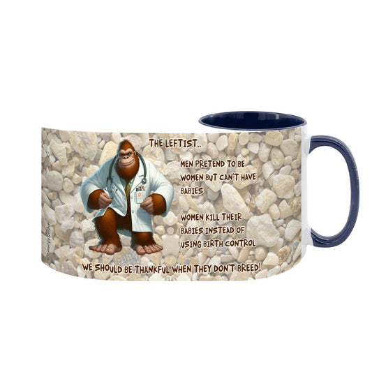 Sarcastic Sasquatch "The leftist..", Large 15 Ounce Colorful Mugs – Made In USA