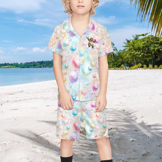 Children's Bubbles Bigfoot Dancing Casual Beach Outfit A27TZ (All-Over Printing)