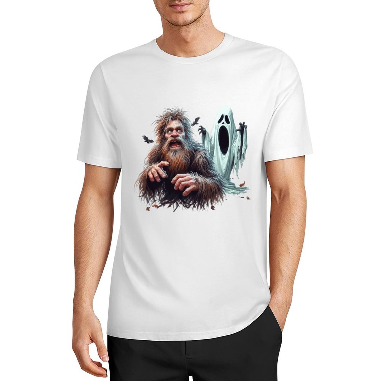 Bigfoot - Sasquatch Halloween Short Sleeve Cotton T-Shirt