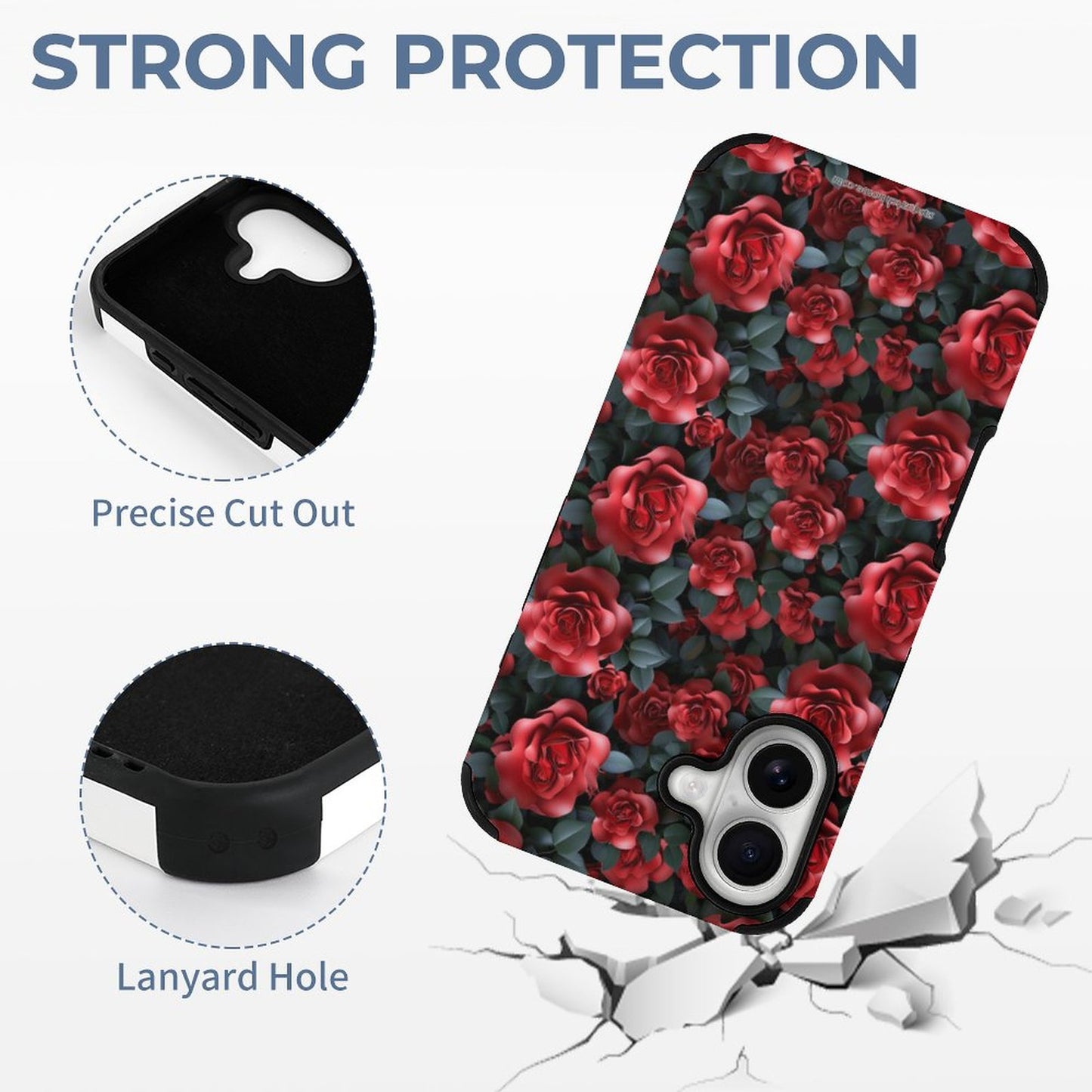 10 Flower Designs, Microfiber iPhone 16 Cases