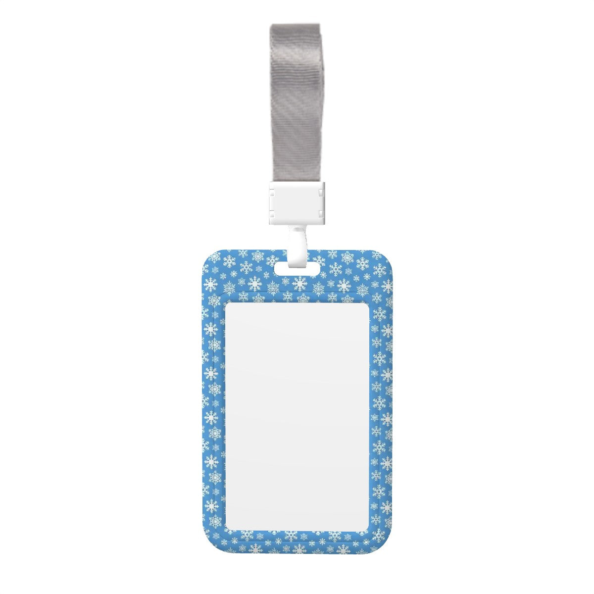Yeti, Bigfoot Sasquatch Ice Skating -Durable Double Sided Badge Holder