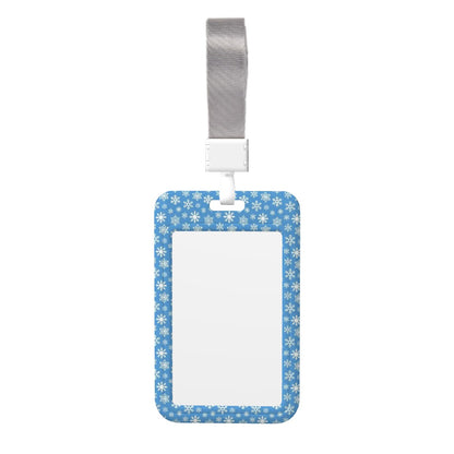 Yeti, Bigfoot Sasquatch Ice Skating -Durable Double Sided Badge Holder