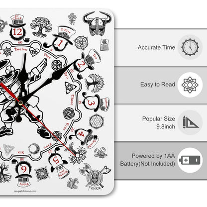 Leprechaun Dab, Square Wall Clock