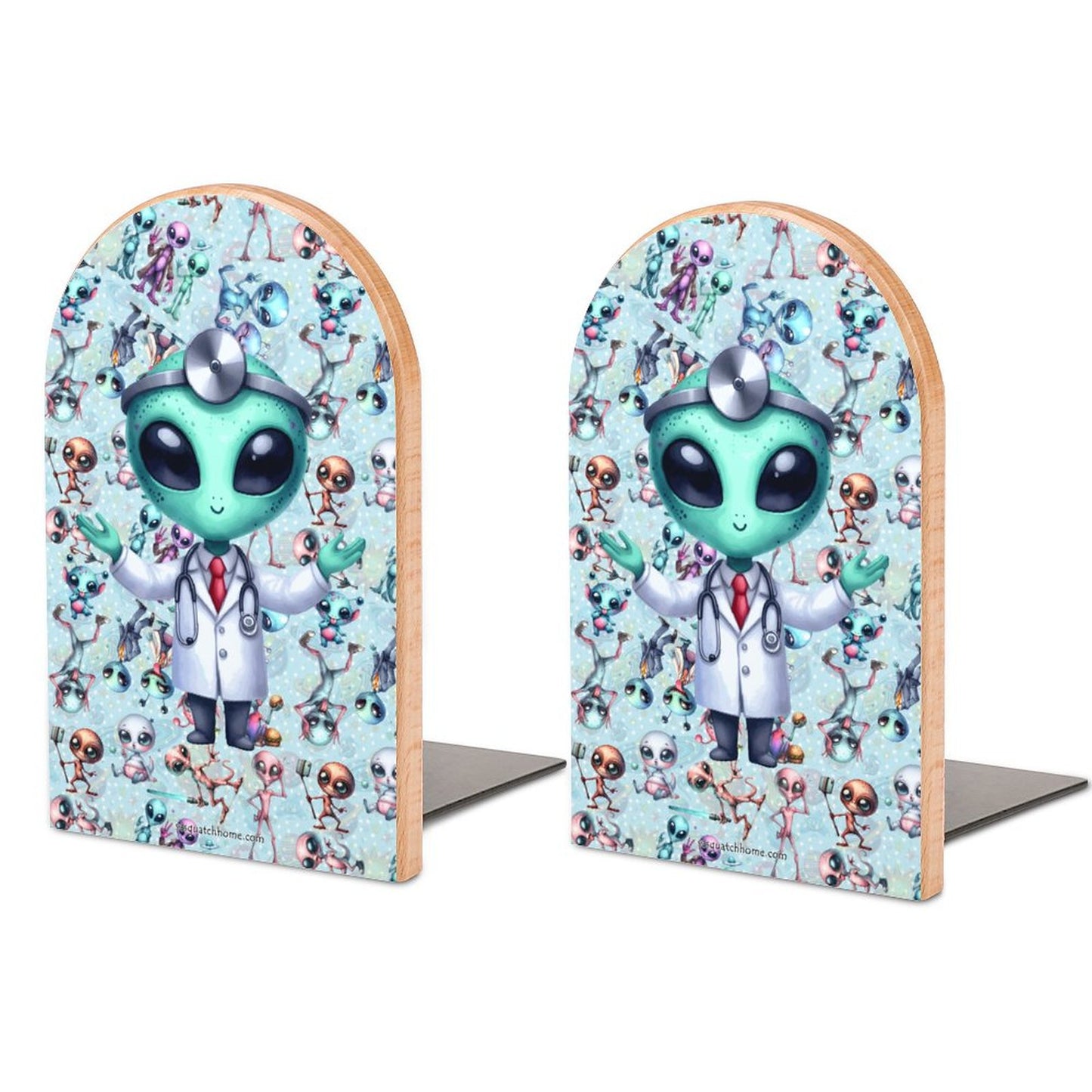 Alien Doctor, Wood Bookends