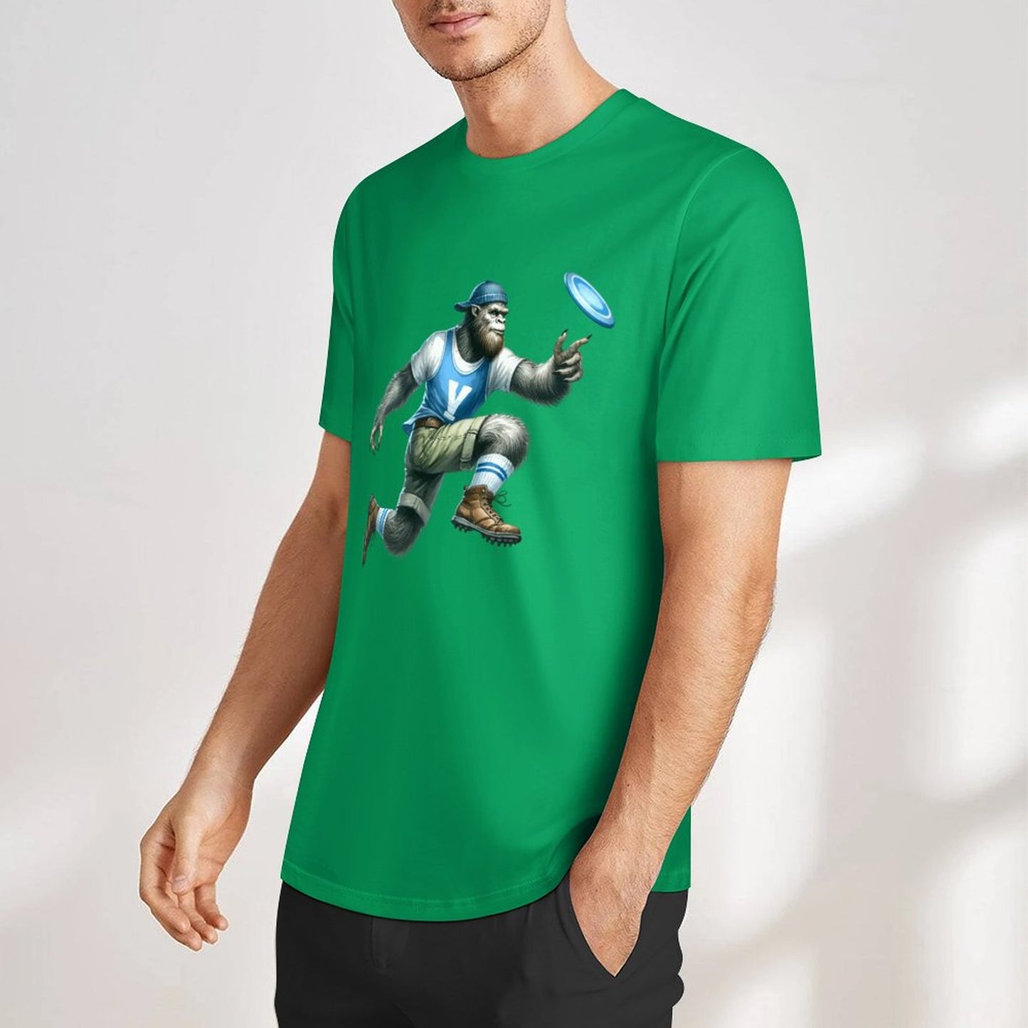 DTF 160gsm Cotton Men's Short Sleeve T-shirt (Front Printing)