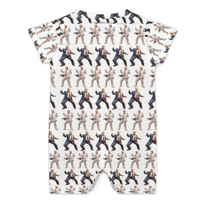 16 Donald Trump Designs, Faux Cotton Short Sleeve Baby Bodysuit Romper