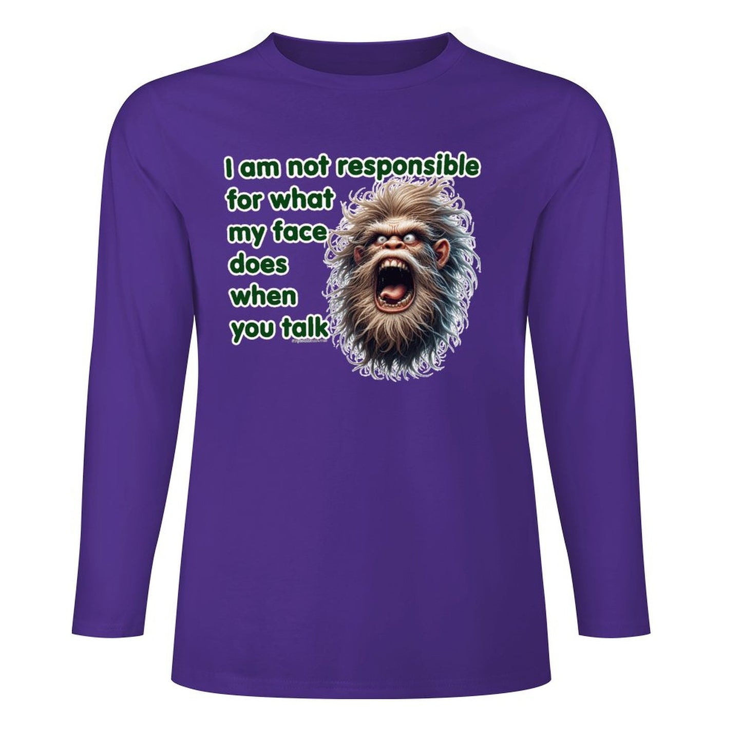 Bigfoot / Sasquatch "I am not responsible...", Cotton Unisex Long Sleeve T-shirt
