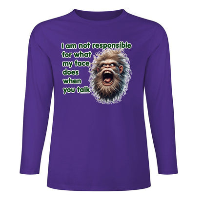 Bigfoot / Sasquatch "I am not responsible...", Cotton Unisex Long Sleeve T-shirt
