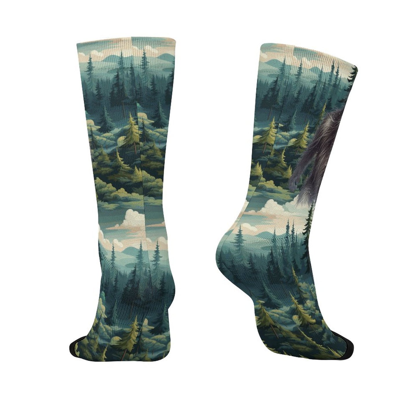 Bigfoot Sasquatch Blow Kiss, Children’s Polyester Socks