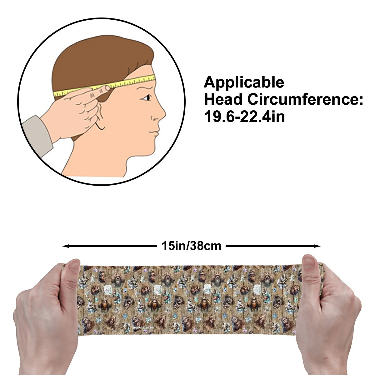 Sports Headband Sweatband - Bigfoot, Sasquatch, Headband, Sweat band, Yowie, Skunk Ape,