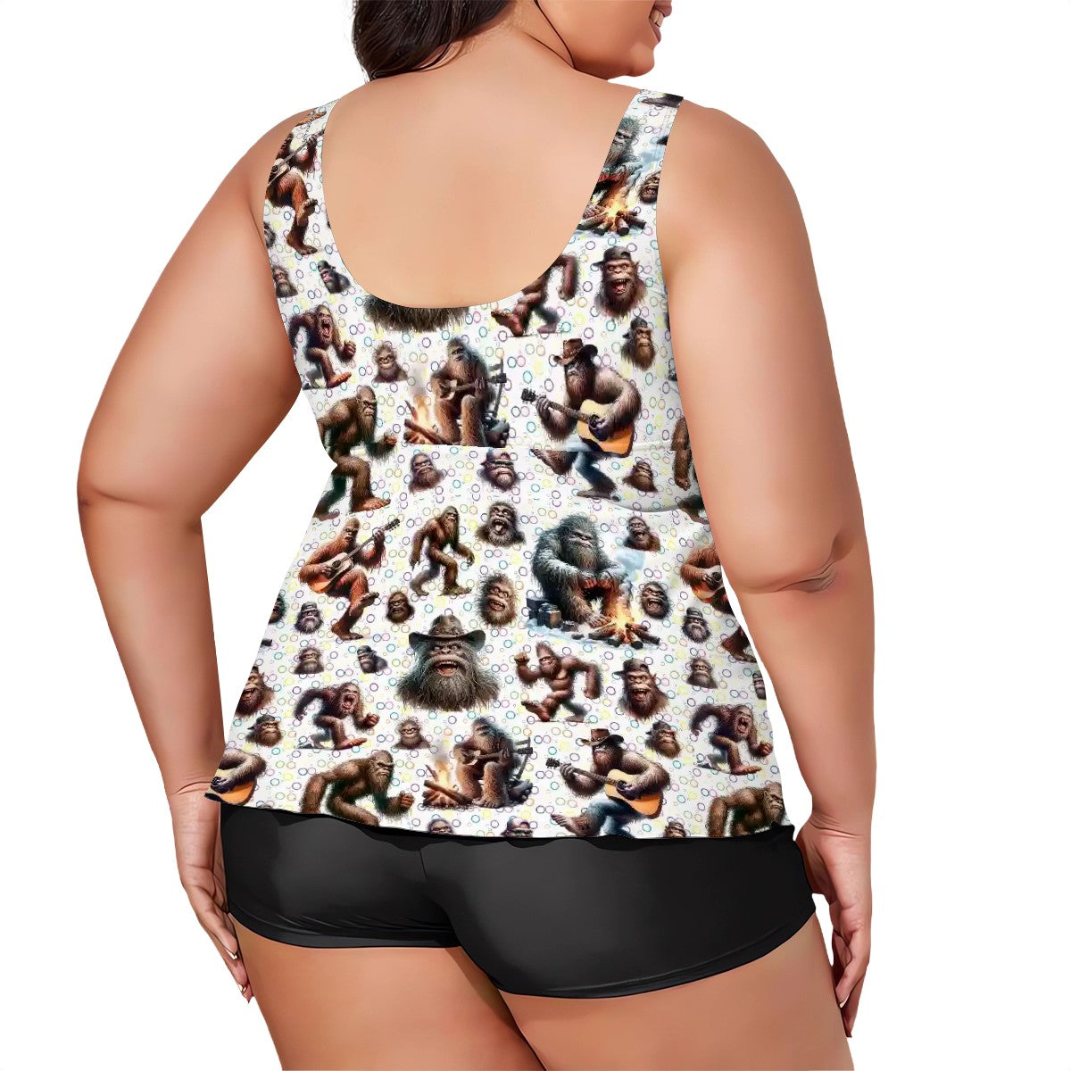 10 Bigfoot / Sasquatch, Plus Sized Women’s Two Piece Tankini Swimsuit