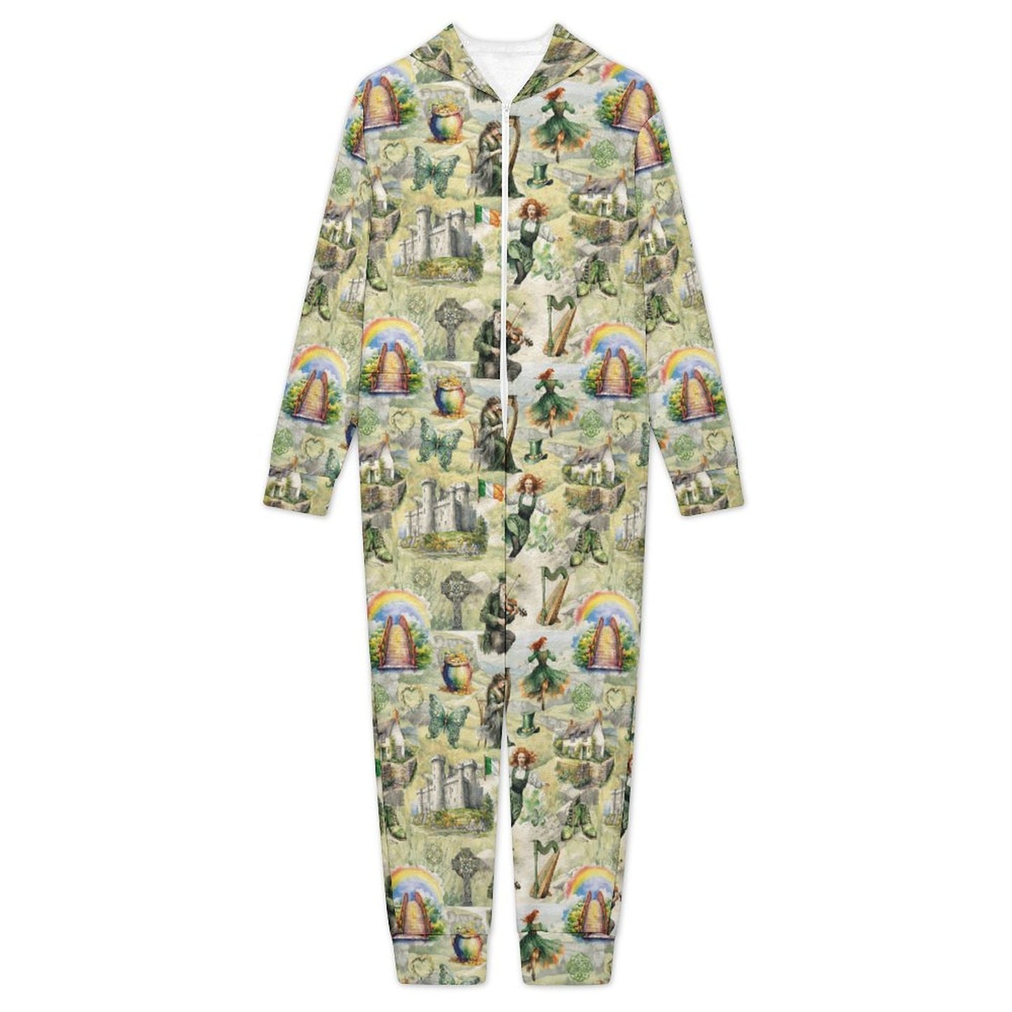 10 Misc Designs, Youth Flannel Footless Zip up Pajama Jumpsuit