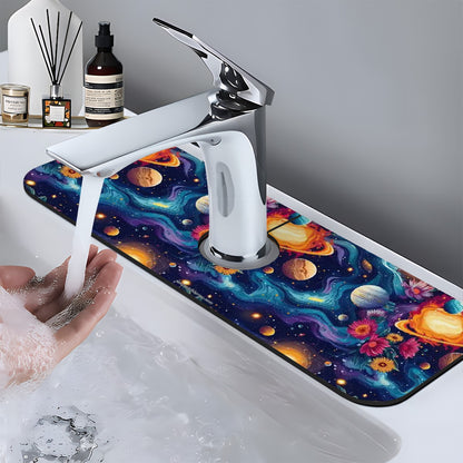 12 Galaxy, Outer Space Designs, Faucet Mat