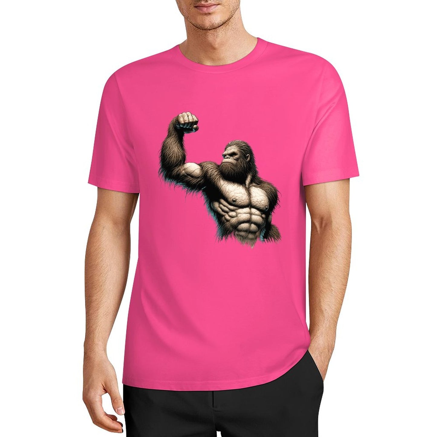 Bigfoot - Sasquatch Muscle Short Sleeve Cotton T-Shirt