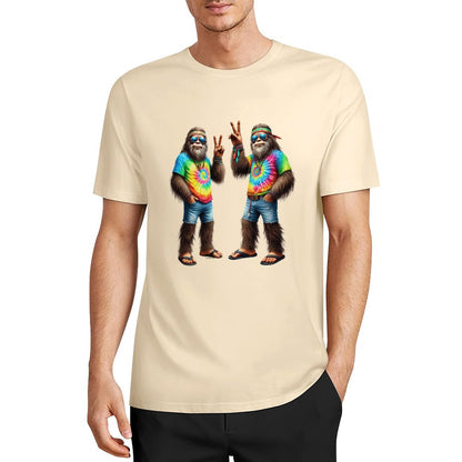 Bigfoot - Sasquatch Hippie Sasquatches Short Sleeve Cotton T-Shirt