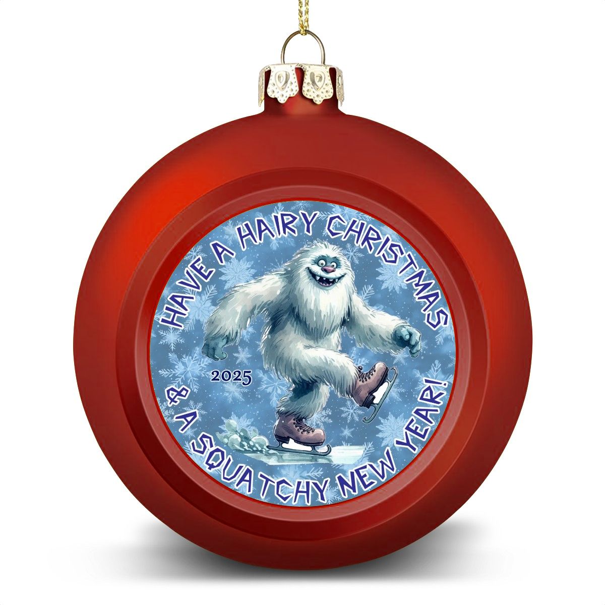 Yeti, "Have a Hairy Christmas..", Christmas Ball Ornaments