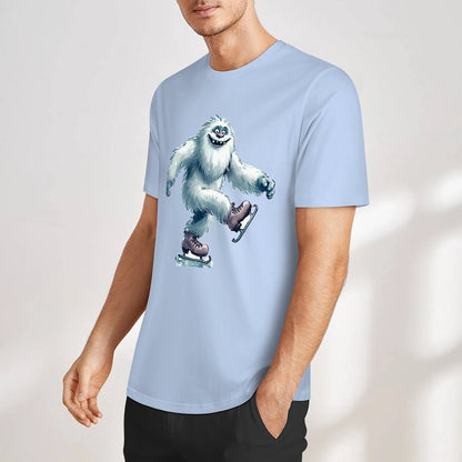 Bigfoot - Sasquatch Yeti Skate, Short Sleeve Cotton T-Shirt