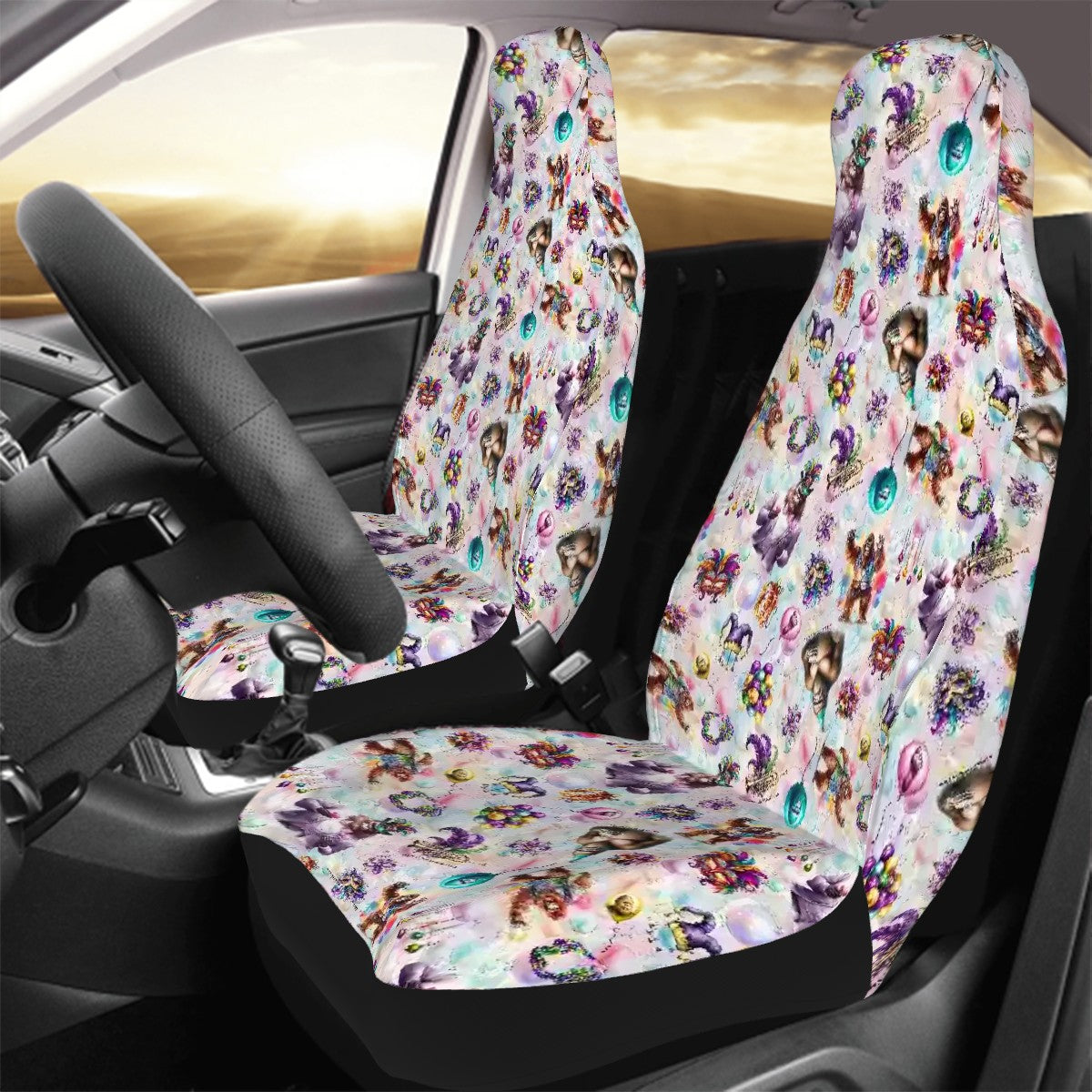 20 Bigfoot / Sasquatch Designs, Set of 2 Front Auto Seat Cover