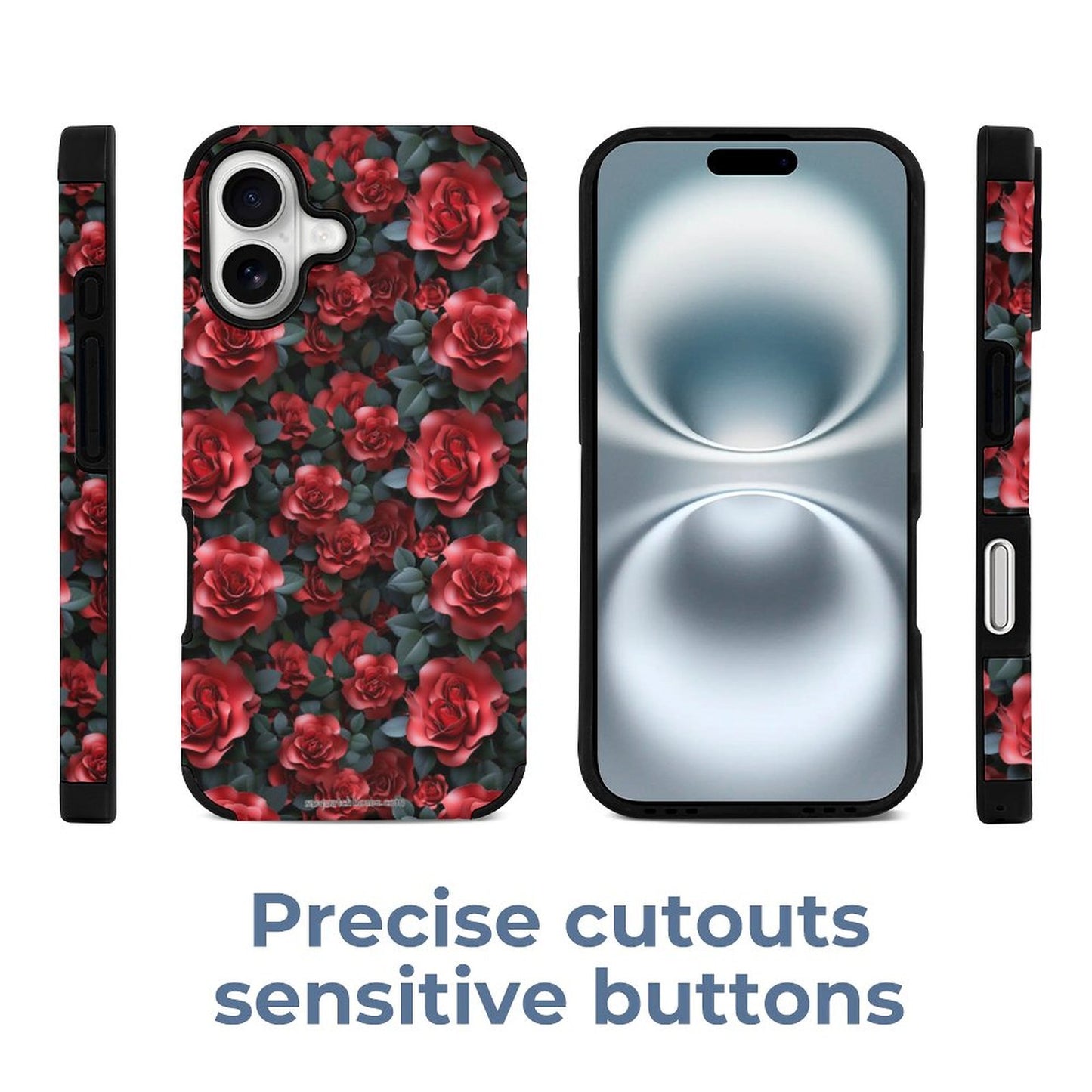 10 Flower Designs, Microfiber iPhone 16 Cases