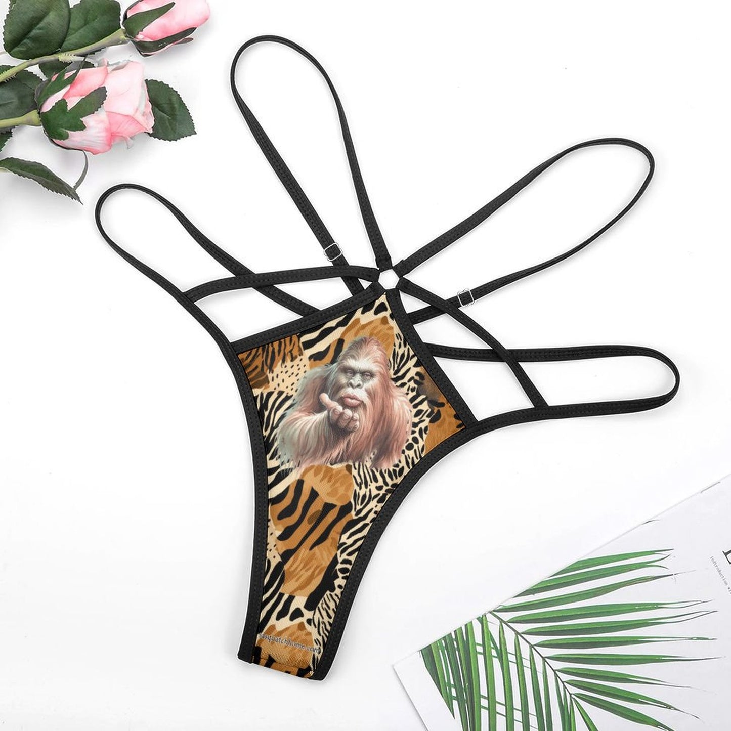 Bigfoot / Sasquatch Blow Kiss, Sexy G String Thong for Women