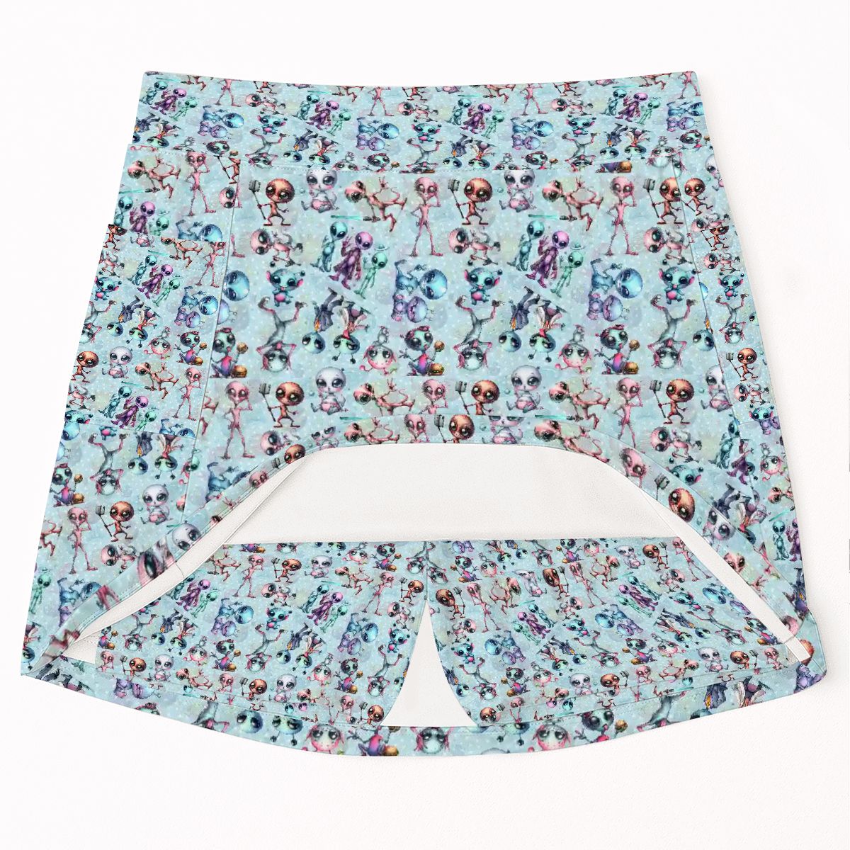 6 Alien Designs, Women's Milk Silk Sports Skorts with Pockets