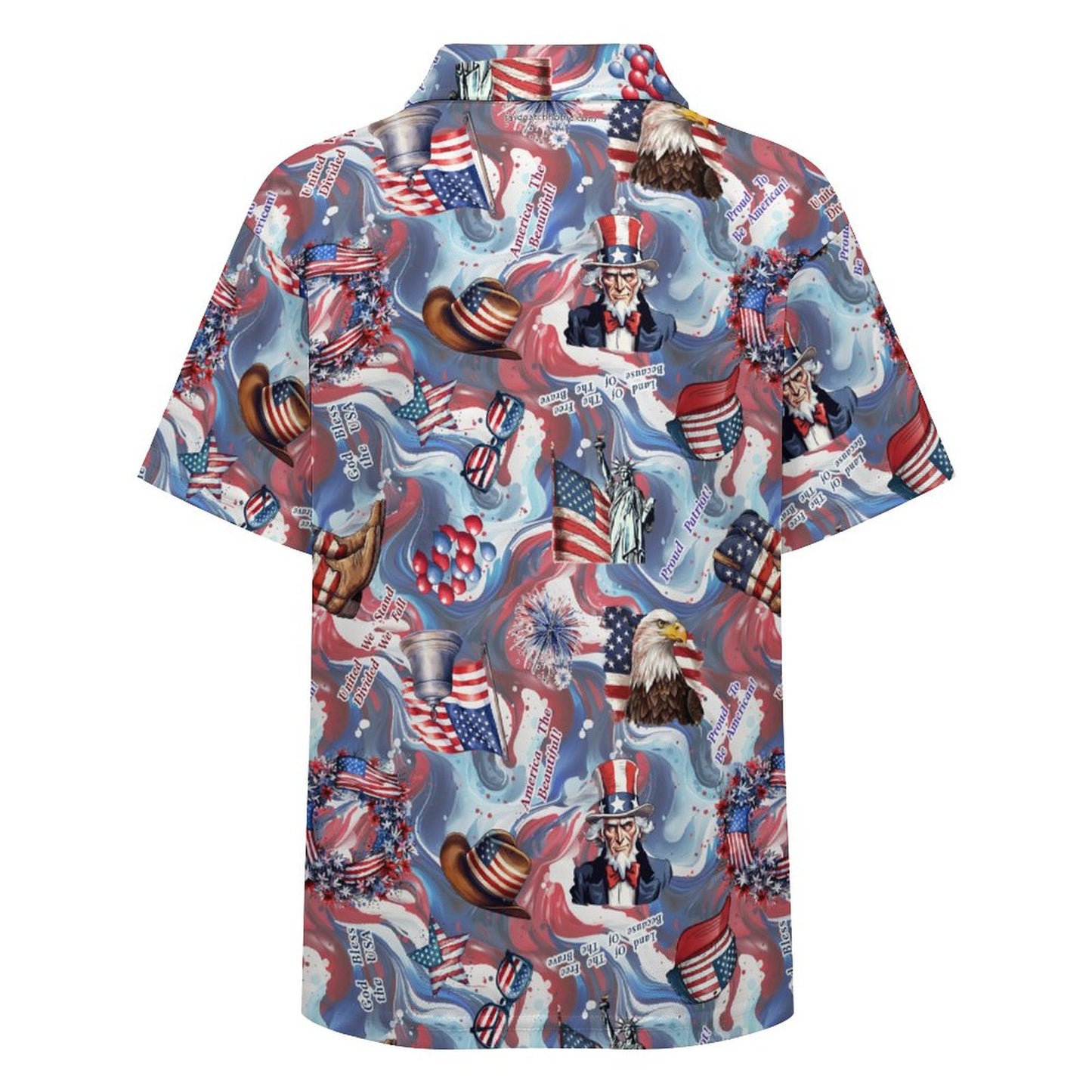 8 Patriotic Designs, Kids Button Down Polo Shirt