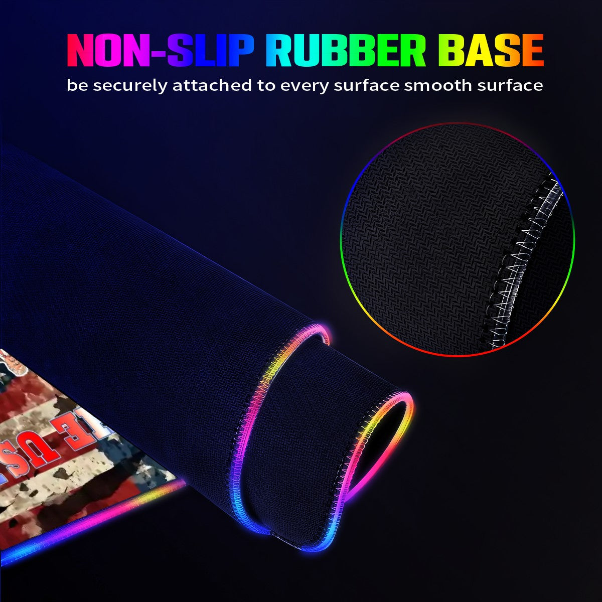 Donald Trump, "God Bless..", Wireless Charging Gaming Mouse Pads / Mat With Lights - 2 Sizes