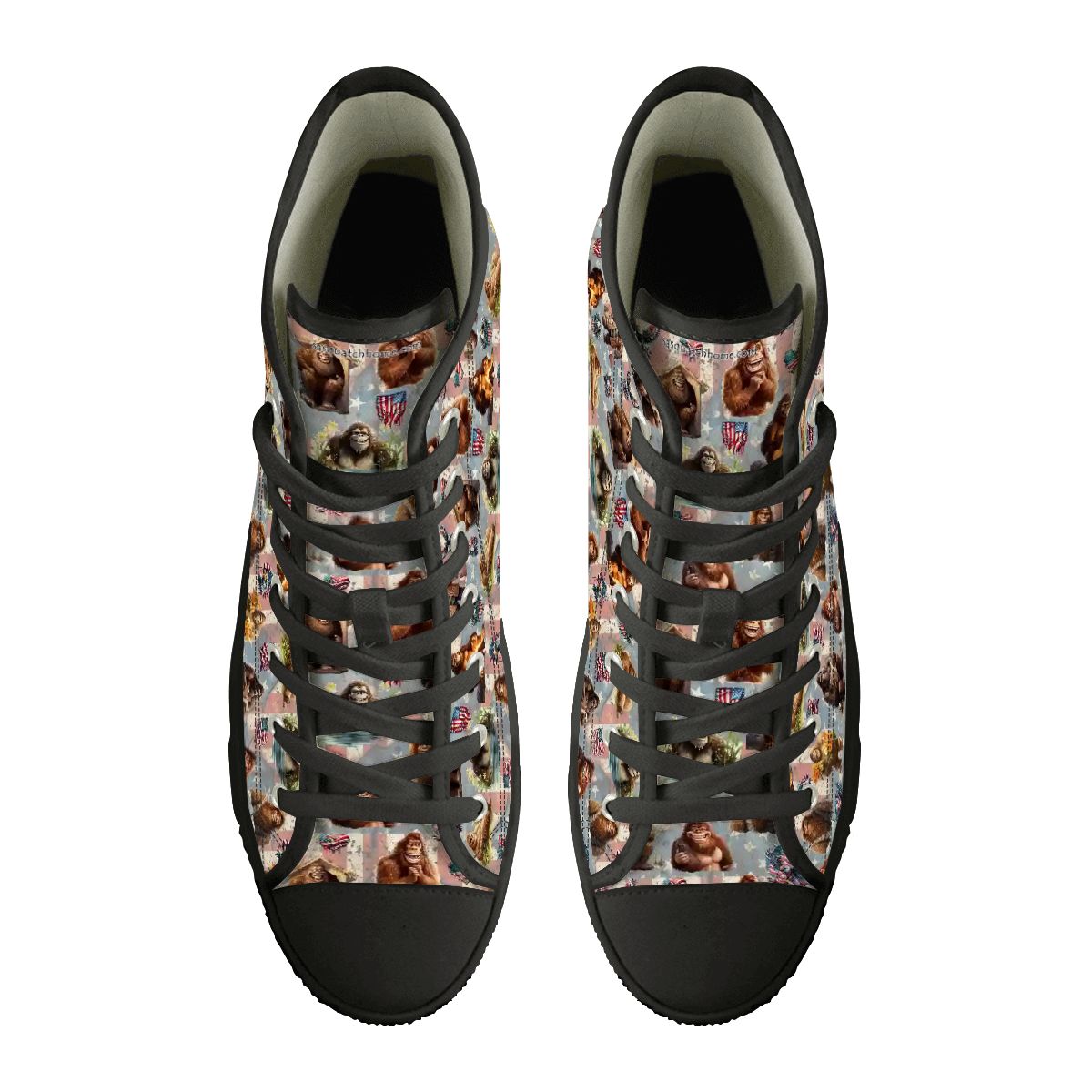 21 Bigfoot Sasquatch, Women’s High Top Canvas Shoes