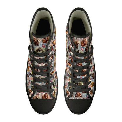 21 Bigfoot Sasquatch, Women’s High Top Canvas Shoes