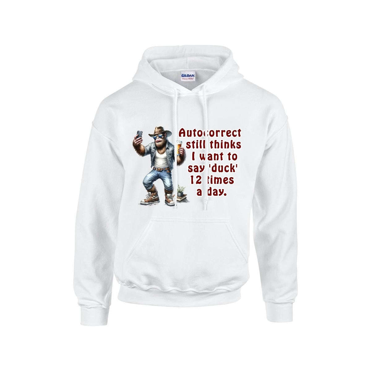 Sasquatch, Bigfoot Design, Gildan 18500 Poly-Cotton Hoodie