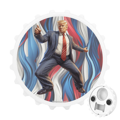 Donald Trump Dancing, 3” Magnetic Can Opener / Coaster / Fridge Decor