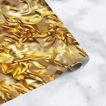 Gold Water, 3 Pack Gift Wrapping Paper Sheets