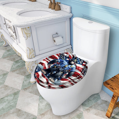 Bigfoot / Sasquatch Police Officer, Universal Toilet Seat