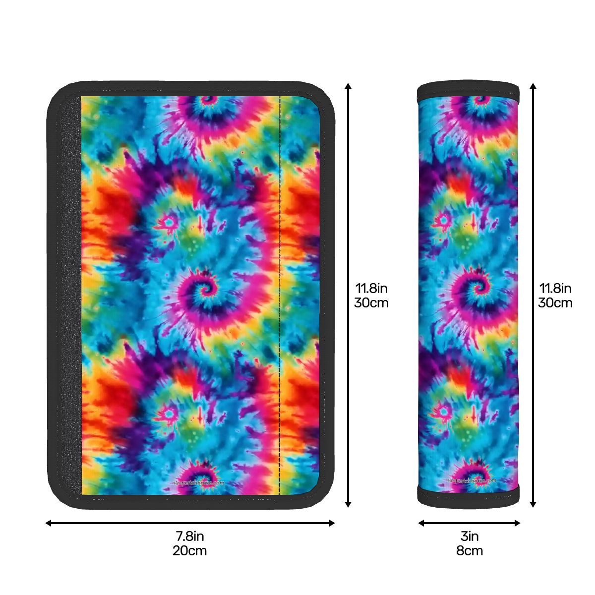 19 Tie Dye Designs, Seat Belt Cover Pad For Adults 2 Pcs