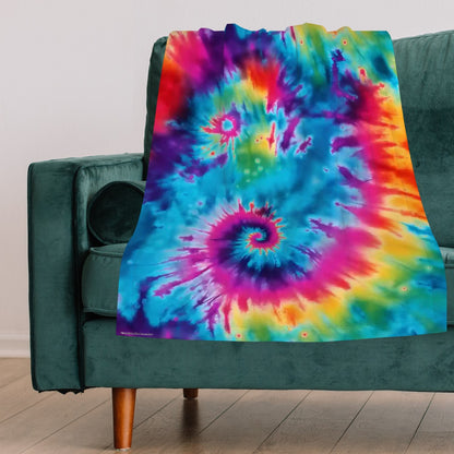 Tie Dye Design Soft Polyester Baby Blanket, Swaddle Blanket, Receiving Blanket