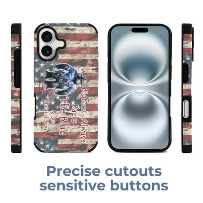 Bigfoot / Sasquatch "Bigfoot always backs..", Microfiber iPhone 16 Cases