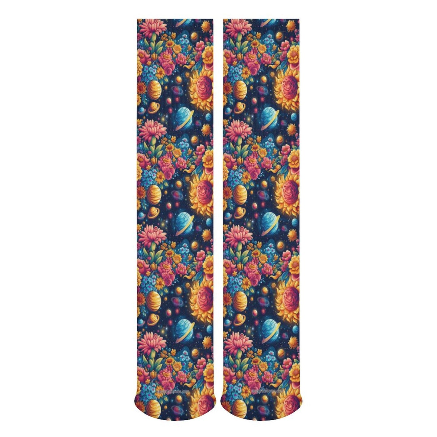 12 Galaxy / Outer Space Designs, 15.5 Inch Tube Socks