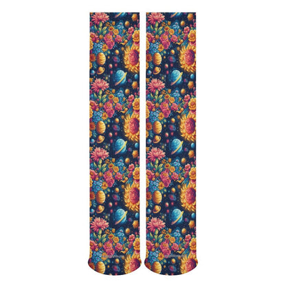 12 Galaxy / Outer Space Designs, 15.5 Inch Tube Socks
