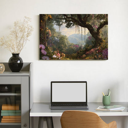 Forest Portal, Vintage Framed Canvas Art - 2 Sizes – Made in the USA