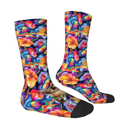 Hawaiian Bigfoot / Sasquatch, Polyester Crew Socks
