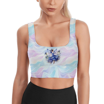 Floral Fairy, Traditional Sports Bra, Yoga Top