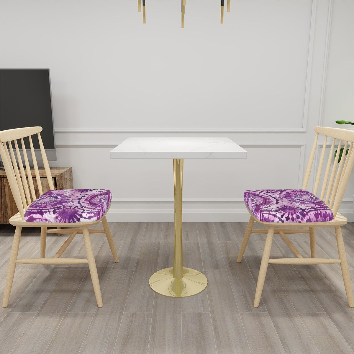 Tie-Dye Themed Square Chair Seat Covers 19 designs.