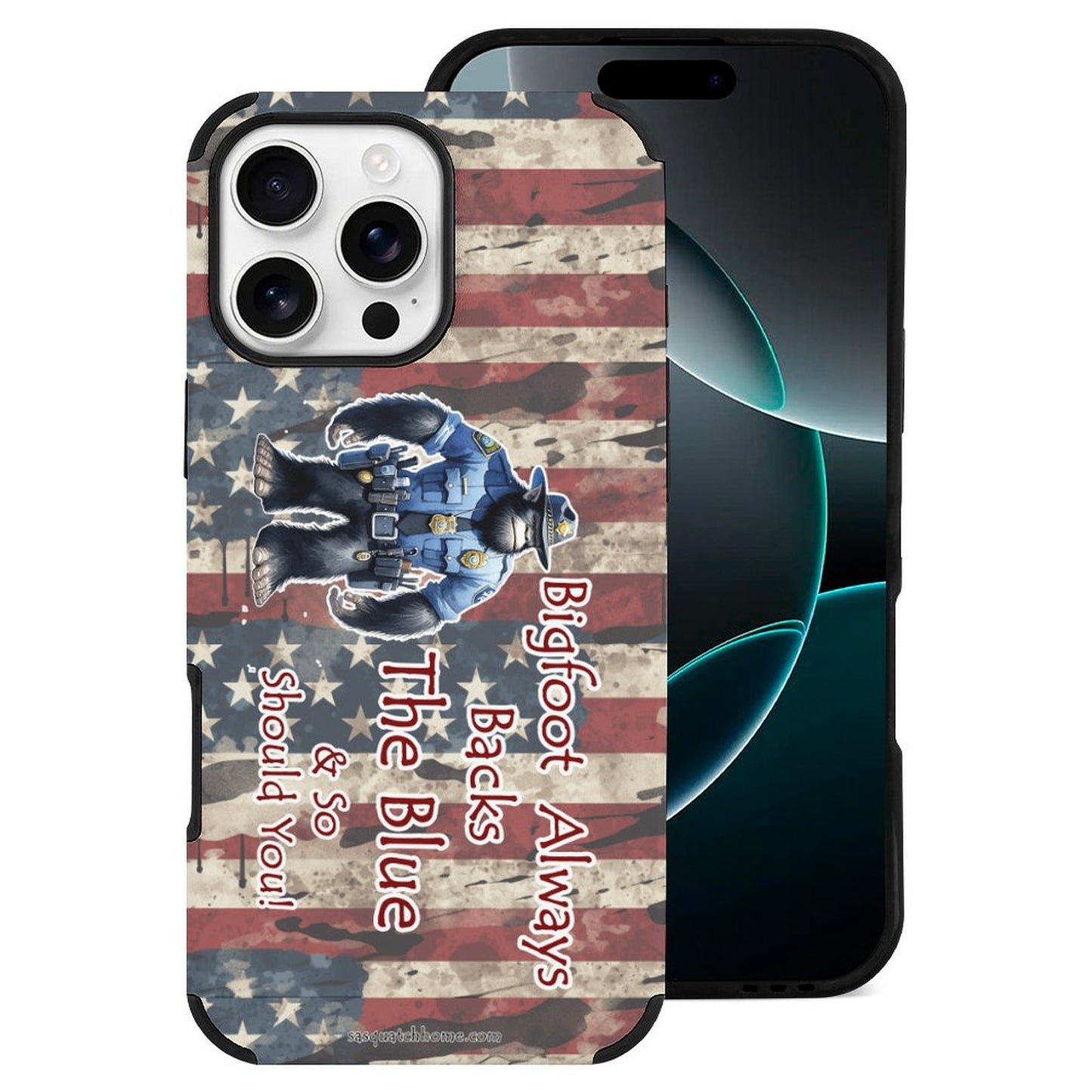 Bigfoot / Sasquatch "Bigfoot always backs..", Microfiber iPhone 16 Cases
