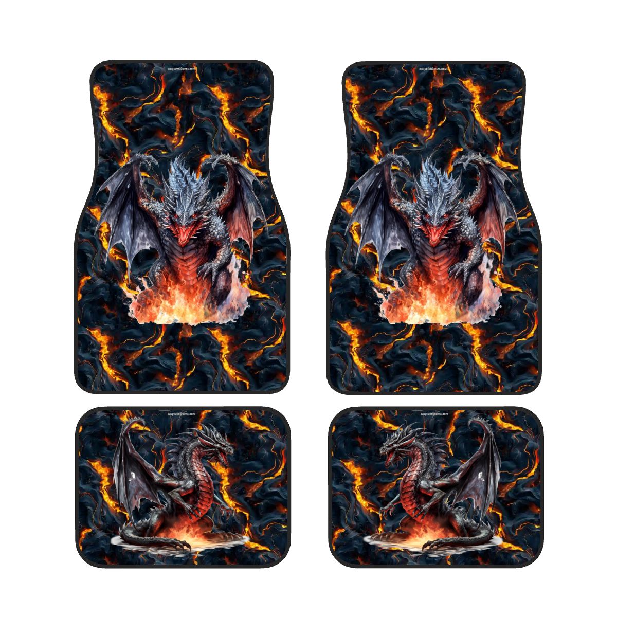 Fire Dragon, 4 Piece Auto Floor Mats