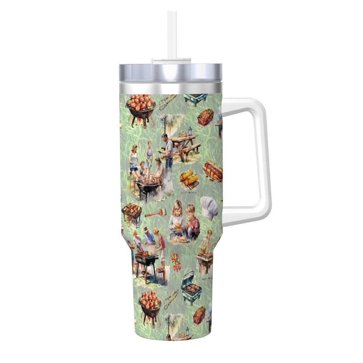 Awesome Designs, 40 oz Travel Coffee Mug with a Straw