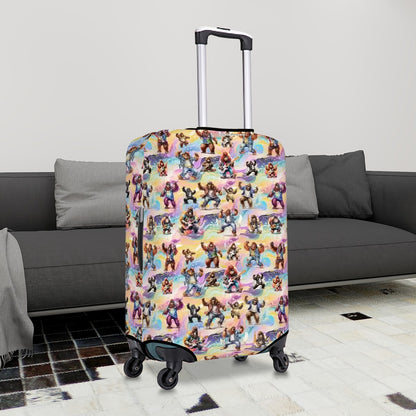 Groovy Sasquatch Bigfoot Polyester Luggage Cover / Protector (With Belt)