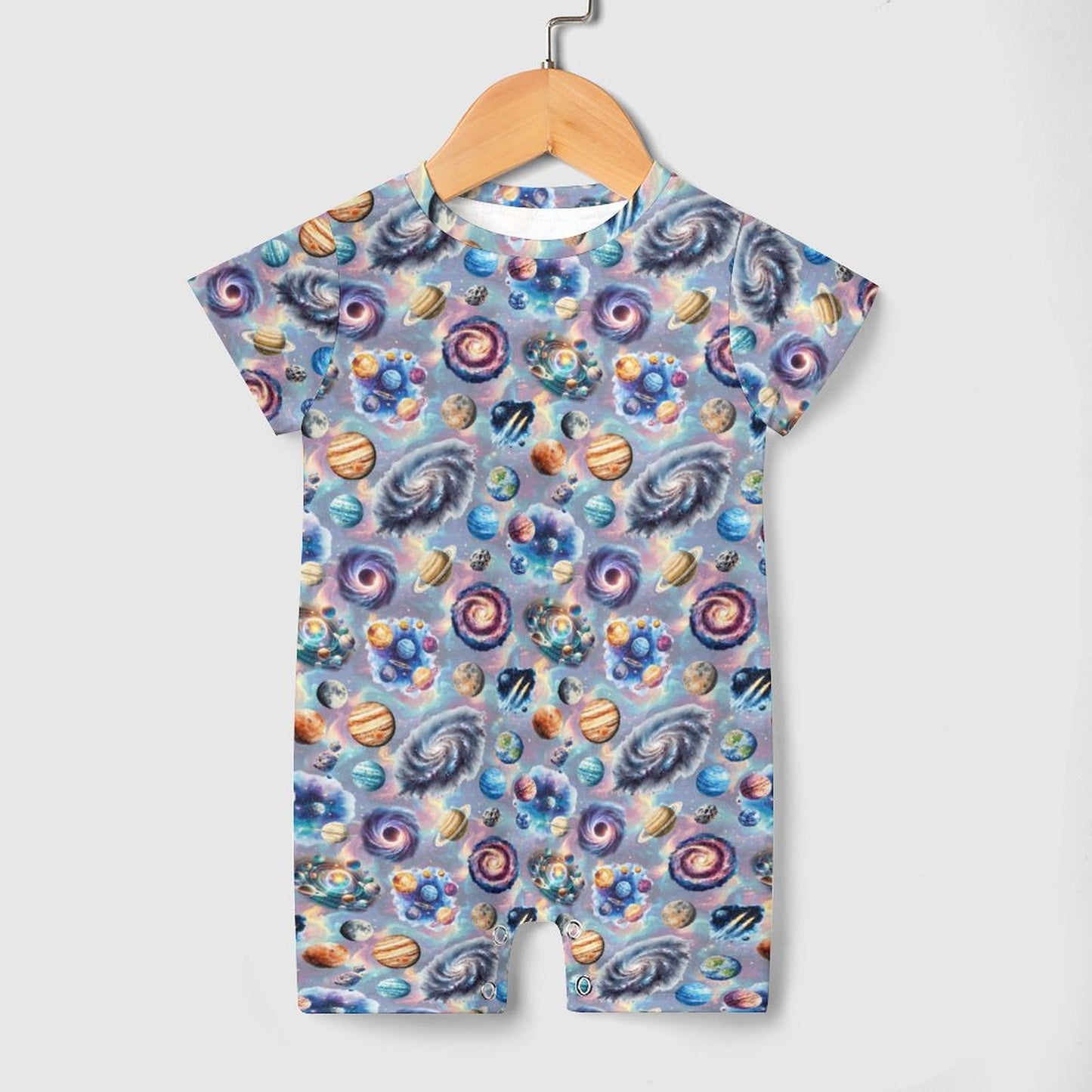 16 Misc Designs, Faux Cotton Short Sleeve Baby Bodysuit Romper