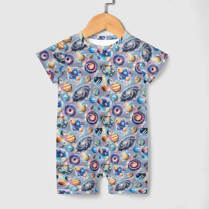 16 Misc Designs, Faux Cotton Short Sleeve Baby Bodysuit Romper